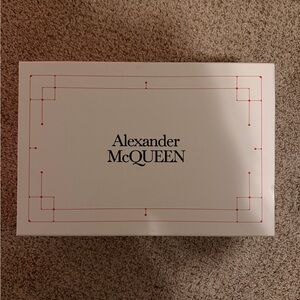 Alexander McQueen White Box with Red Detailing
